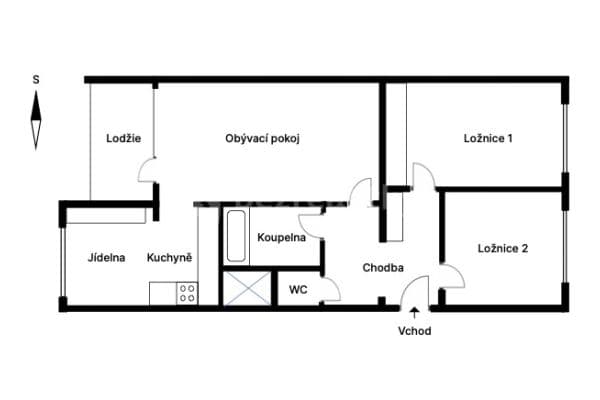 3 bedroom flat to rent, 64 m², Kyselova, Praha