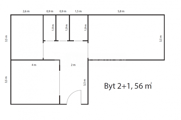 2 bedroom flat to rent, 56 m², Ostrava, Moravskoslezský Region
