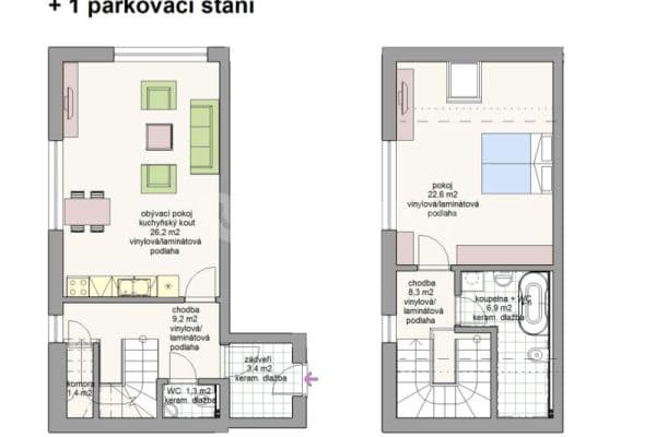 1 bedroom with open-plan kitchen flat for sale, 78 m², Žarošice, Jihomoravský Region