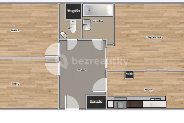 3 bedroom flat for sale, 65 m², Feřtekova, Praha