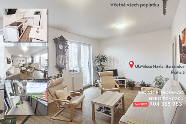 Studio flat to rent, 37 m², Miloše Havla, Hlavní město Praha