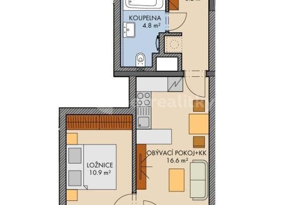 1 bedroom with open-plan kitchen flat for sale, 43 m², Honzíkova, Hlavní město Praha