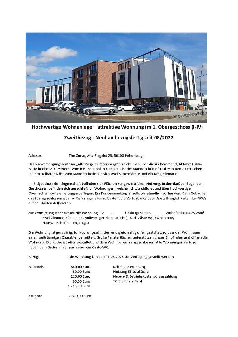 2 bedroom flat to rent, 79 m², Petersberg, Hesse 2 bedroom flat to rent, 79 m², Petersberg, Hesse