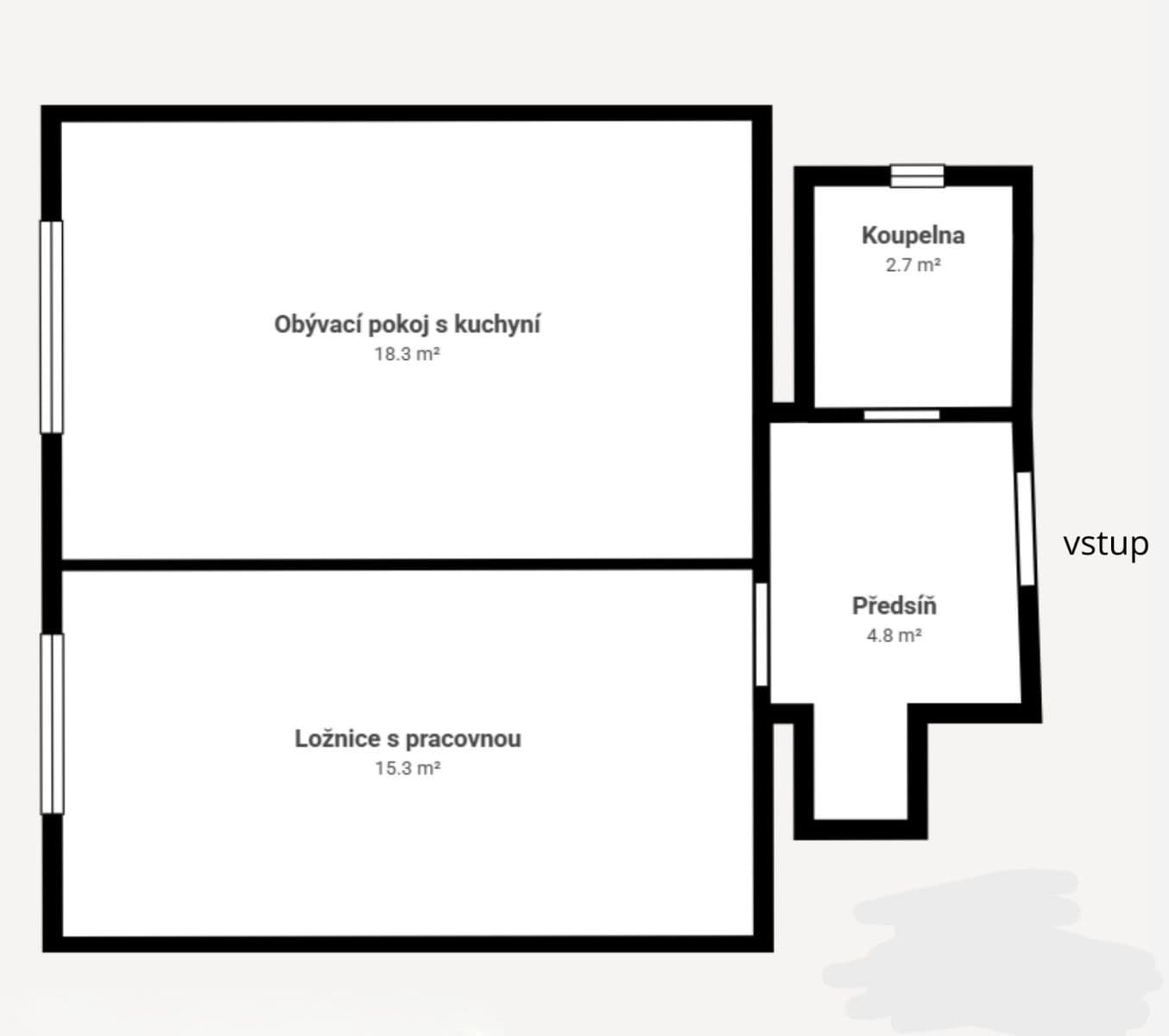 1 bedroom with open-plan kitchen flat for sale, 45 m², Žerotínova, Prague, Prague 1 bedroom with open-plan kitchen flat for sale, 45 m², Žerotínova, Prague, Prague
