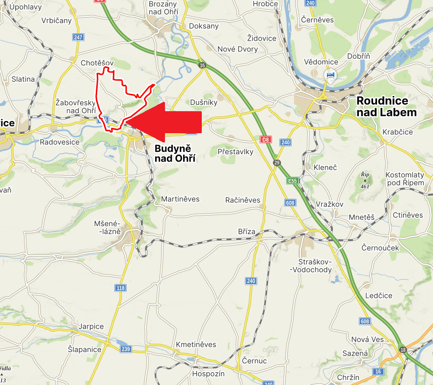 plot for sale, 1,198 m², Budyně nad Ohří, Ústecký Region plot for sale, 1,198 m², Budyně nad Ohří, Ústecký Region