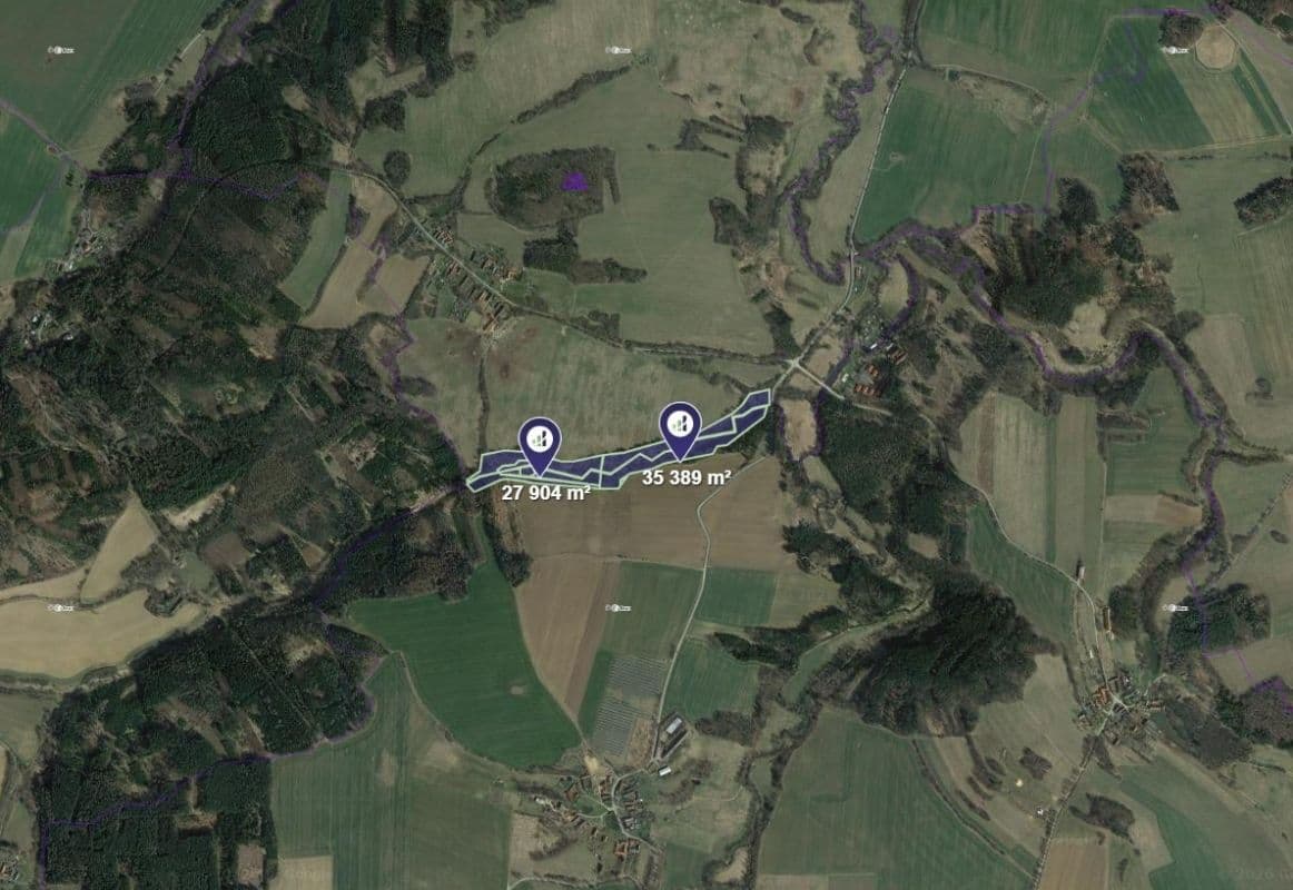 plot for sale, 2,201 m², Kamberk, Středočeský Region plot for sale, 2,201 m², Kamberk, Středočeský Region