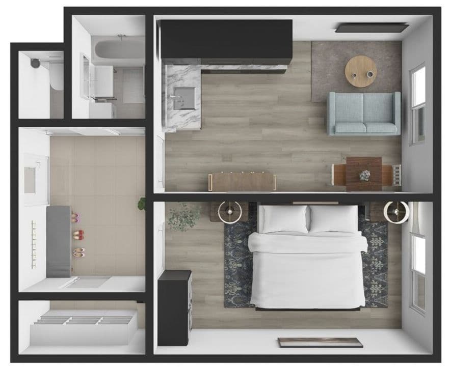 1 bedroom with open-plan kitchen flat for sale, 40 m², Makovského, Prague, Prague 1 bedroom with open-plan kitchen flat for sale, 40 m², Makovského, Prague, Prague