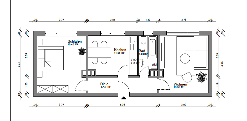 2 bedroom flat to rent, 56 m², Bochum, North Rhine-Westphalia 2 bedroom flat to rent, 56 m², Bochum, North Rhine-Westphalia