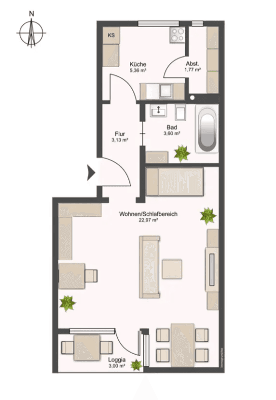1 bedroom flat for sale, 40 m², Albrecht-Dürer-Str., München, Bavaria 1 bedroom flat for sale, 40 m², Albrecht-Dürer-Str., München, Bavaria