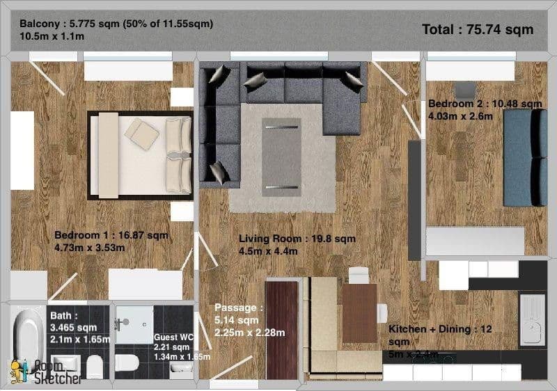3 bedroom flat to rent, 75 m², Berlin, Berlin 3 bedroom flat to rent, 75 m², Berlin, Berlin