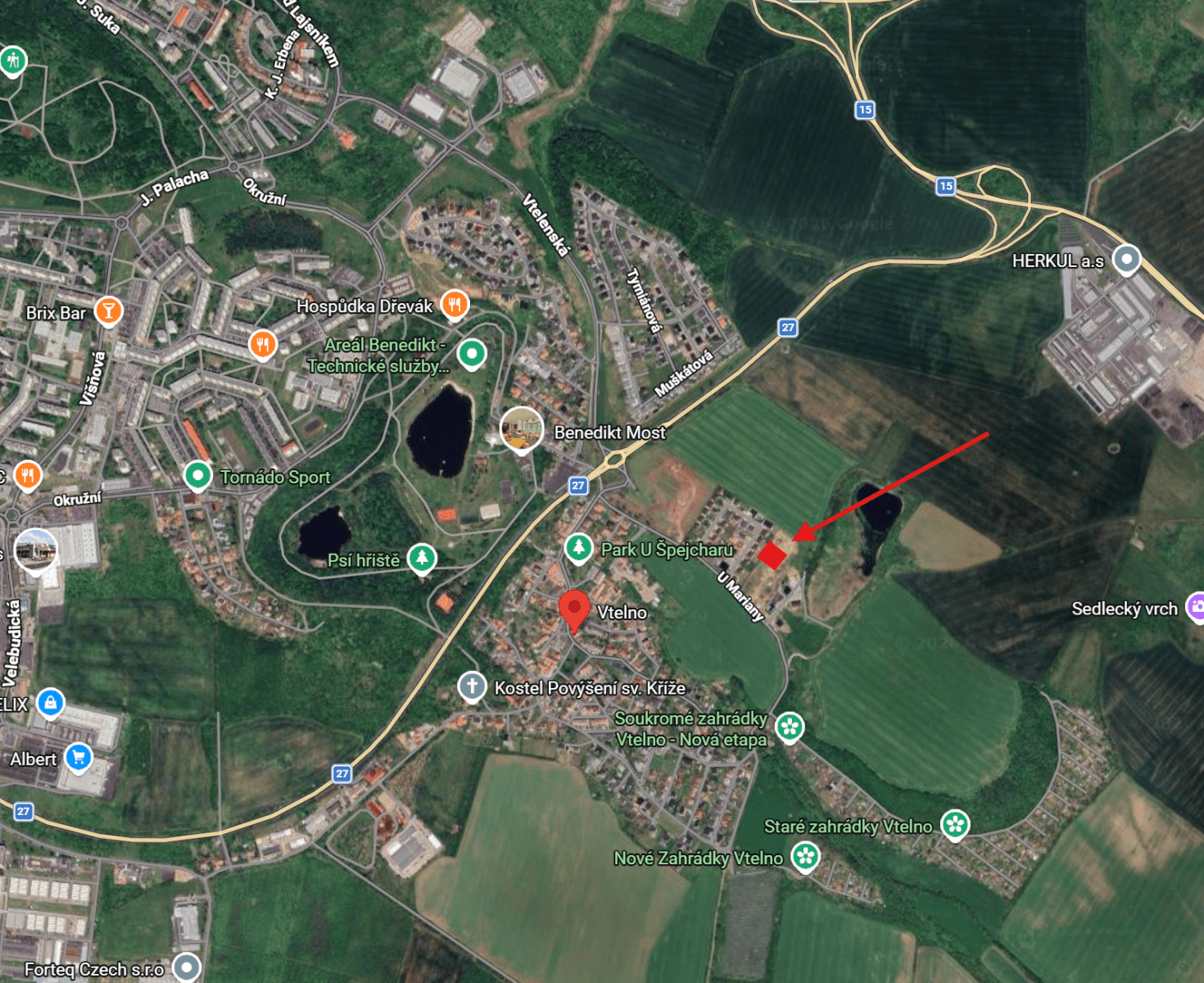 plot for sale, 759 m², U Mariany, Most, Ústecký Region plot for sale, 759 m², U Mariany, Most, Ústecký Region