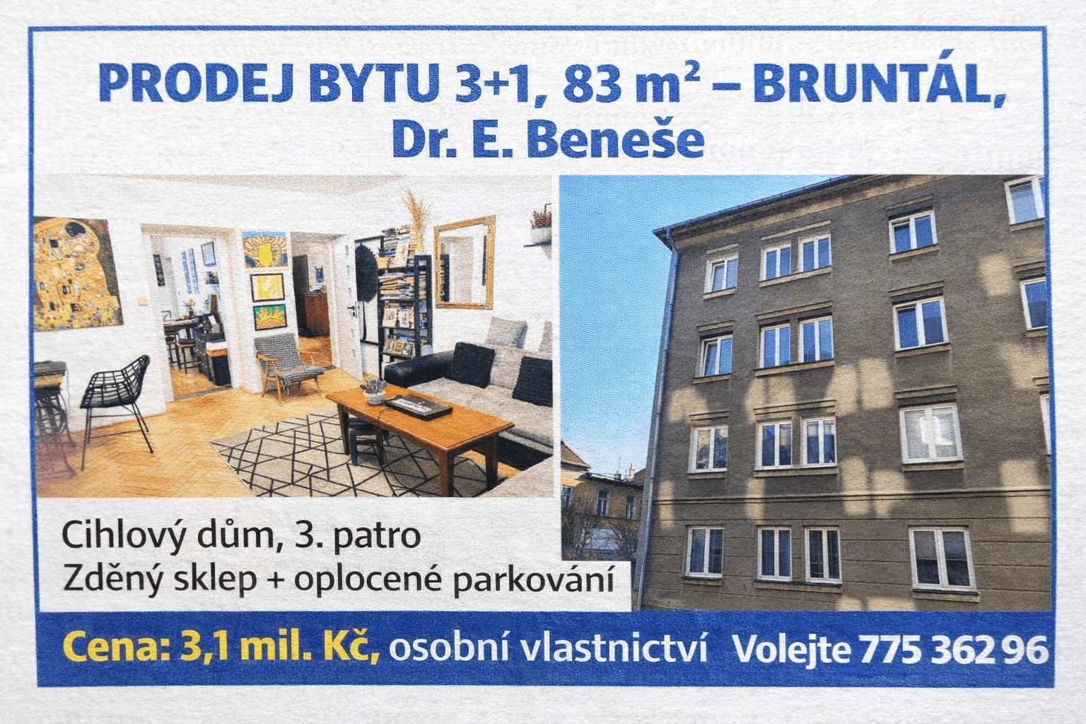 3 bedroom flat for sale, 83 m², Dr. E. Beneše, Bruntál, Moravskoslezský Region 3 bedroom flat for sale, 83 m², Dr. E. Beneše, Bruntál, Moravskoslezský Region