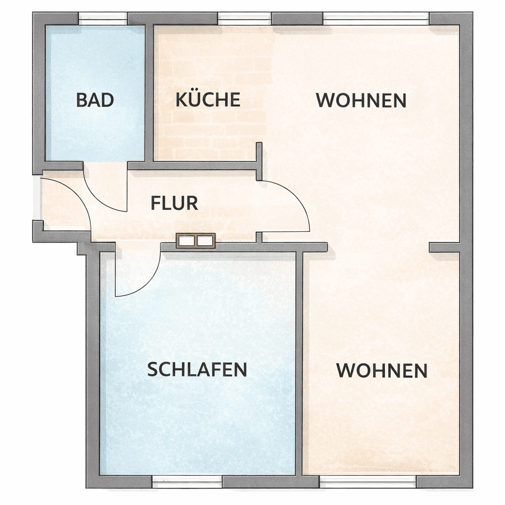 1 bedroom with open-plan kitchen flat to rent, 52 m², Melle, Lower Saxony 1 bedroom with open-plan kitchen flat to rent, 52 m², Melle, Lower Saxony