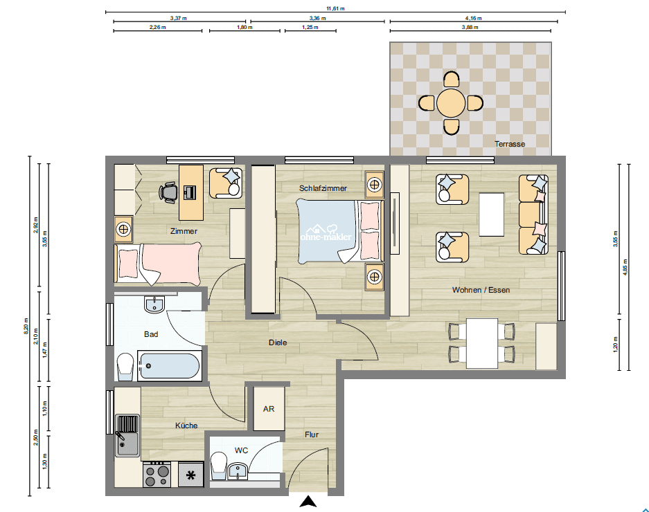 3 bedroom flat to rent, 68 m², Meckesheim, Baden-Württemberg 3 bedroom flat to rent, 68 m², Meckesheim, Baden-Württemberg