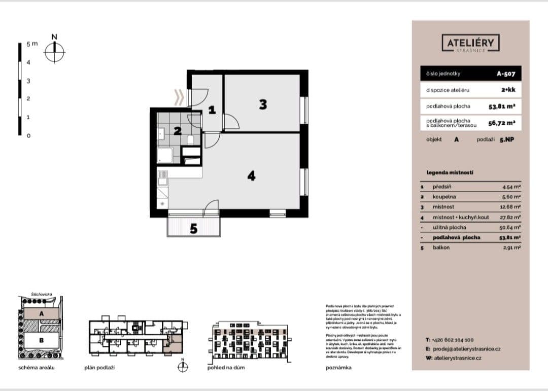 1 bedroom with open-plan kitchen flat to rent, 57 m², Štěchovická, Prague, Prague 1 bedroom with open-plan kitchen flat to rent, 57 m², Štěchovická, Prague, Prague