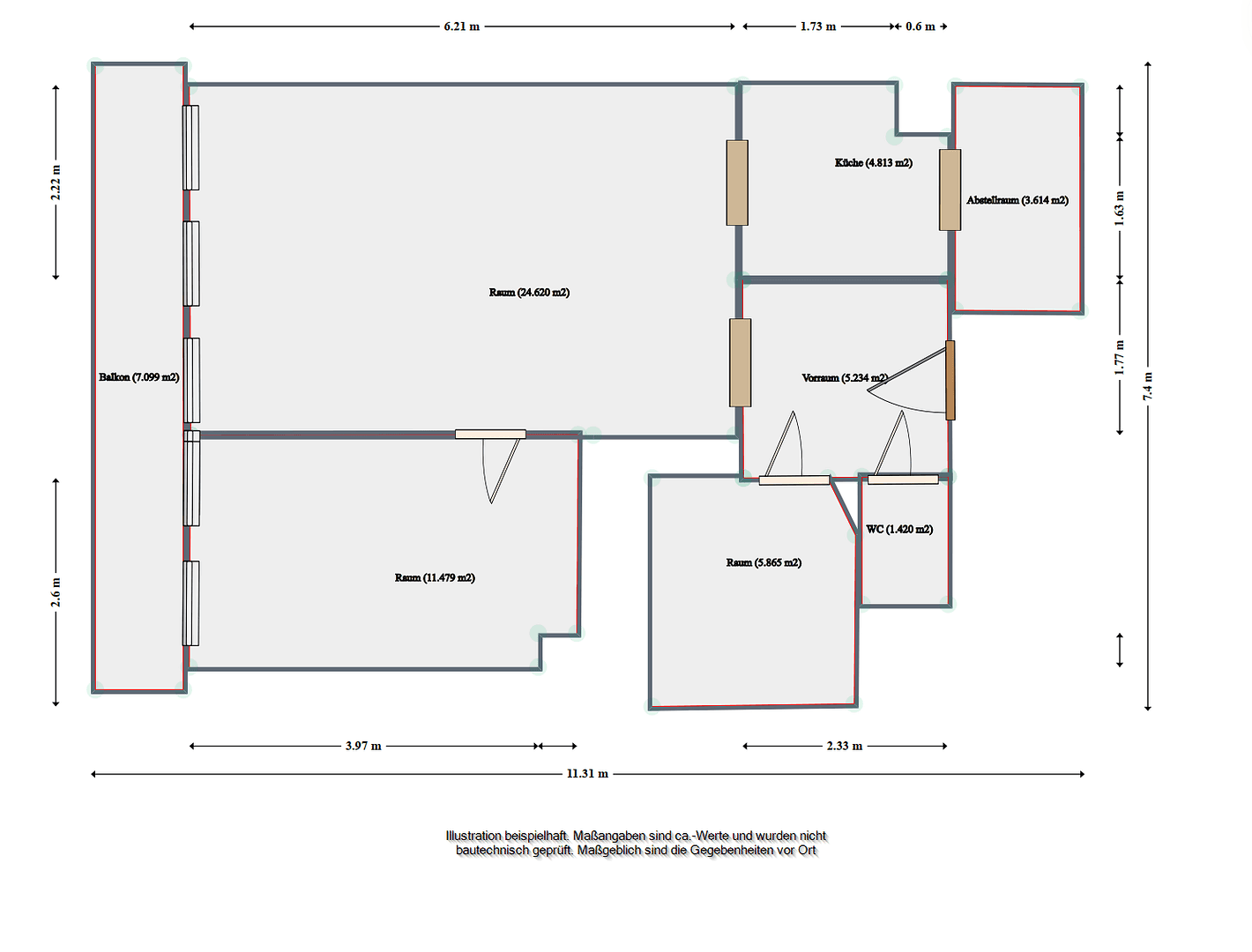 2 bedroom flat to rent, 58 m², Brigittenauerlände 164, Wien, Vienna 2 bedroom flat to rent, 58 m², Brigittenauerlände 164, Wien, Vienna
