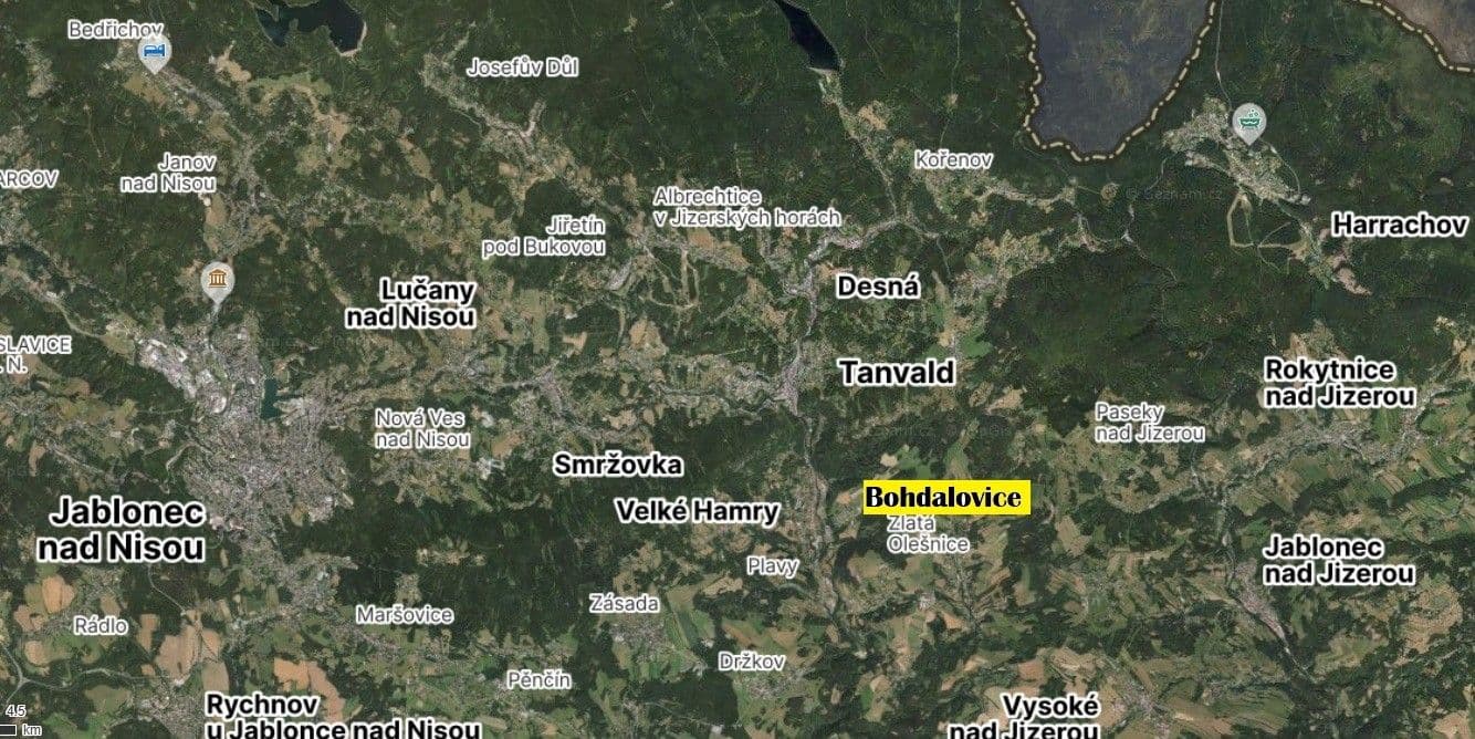 recreational property for sale, 1,600 m², Velké Hamry, Liberecký Region recreational property for sale, 1,600 m², Velké Hamry, Liberecký Region