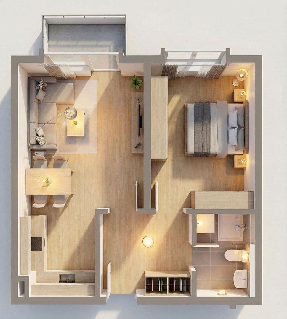 2 bedroom flat to rent, 45 m², Thomas-Mann-Straße 10, Zwickau, Saxony 2 bedroom flat to rent, 45 m², Thomas-Mann-Straße 10, Zwickau, Saxony