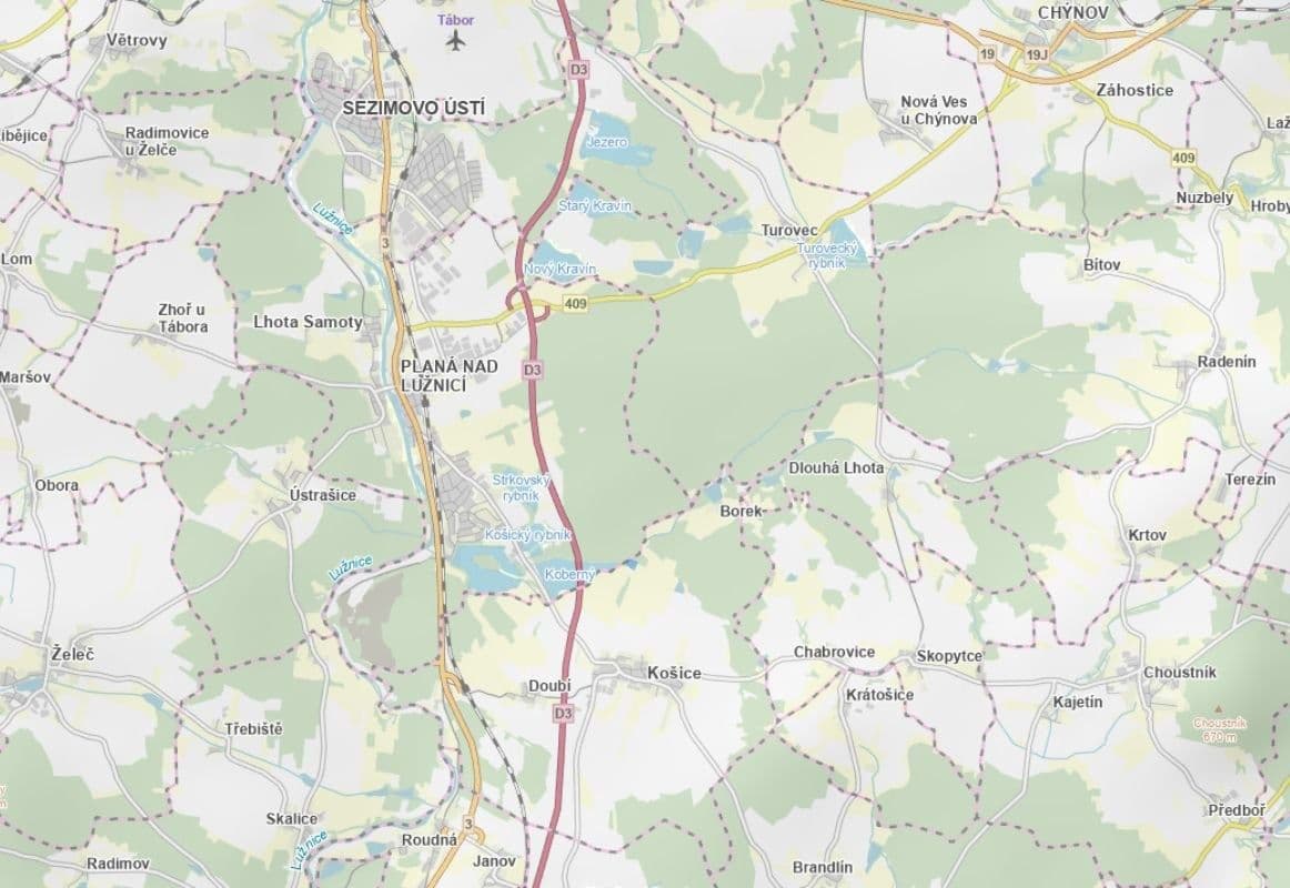 plot for sale, 11,498 m², Košice, Jihočeský Region plot for sale, 11,498 m², Košice, Jihočeský Region