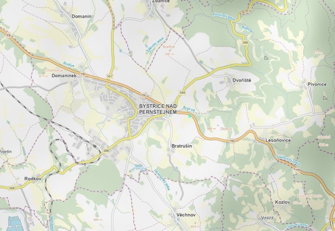 plot for sale, 1,777 m², Bystřice nad Pernštejnem, Vysočina Region plot for sale, 1,777 m², Bystřice nad Pernštejnem, Vysočina Region