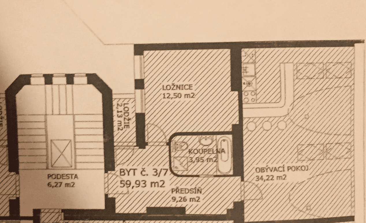 1 bedroom with open-plan kitchen flat to rent, 60 m², Farského, Prague, Prague 1 bedroom with open-plan kitchen flat to rent, 60 m², Farského, Prague, Prague