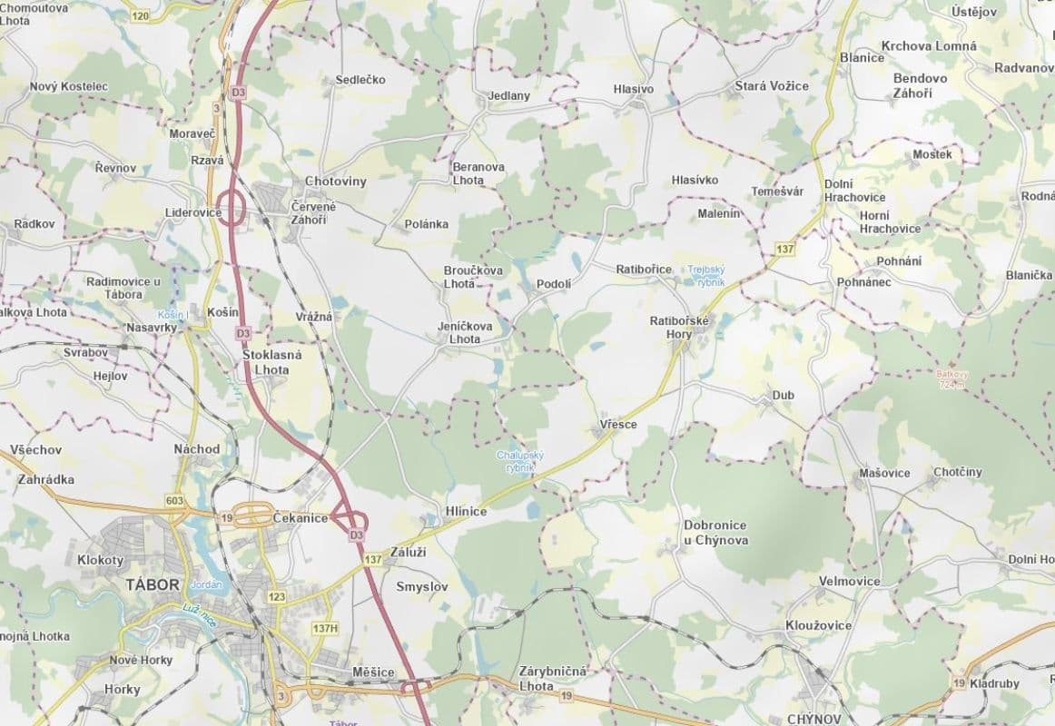 plot for sale, 3,719 m², Ratibořské Hory, Jihočeský Region plot for sale, 3,719 m², Ratibořské Hory, Jihočeský Region