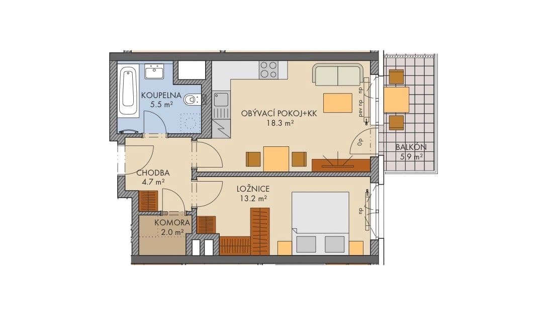 1 bedroom with open-plan kitchen flat for sale, 46 m², Thomasova, Prague, Prague 1 bedroom with open-plan kitchen flat for sale, 46 m², Thomasova, Prague, Prague