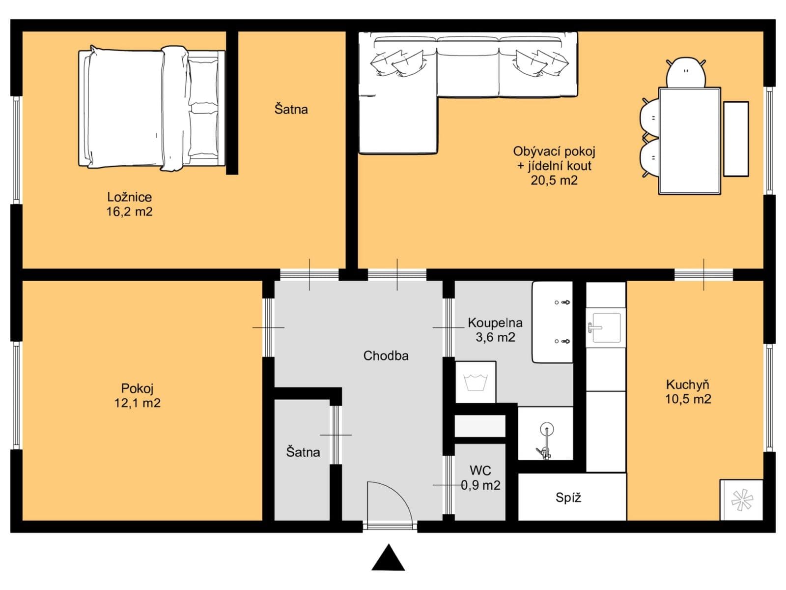 3 bedroom flat for sale, 70 m², Puškinova, Vyškov, Jihomoravský Region 3 bedroom flat for sale, 70 m², Puškinova, Vyškov, Jihomoravský Region