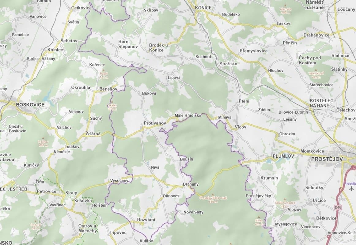 plot for sale, 6,298 m², Protivanov, Olomoucký Region plot for sale, 6,298 m², Protivanov, Olomoucký Region