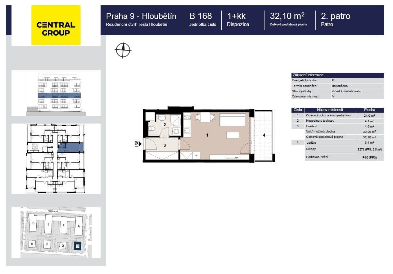 Studio flat to rent, 36 m², Domalípova, Prague, Prague Studio flat to rent, 36 m², Domalípova, Prague, Prague