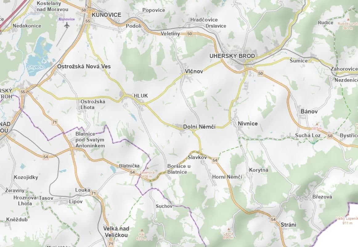 plot for sale, 553 m², Dolní Němčí, Zlínský Region plot for sale, 553 m², Dolní Němčí, Zlínský Region