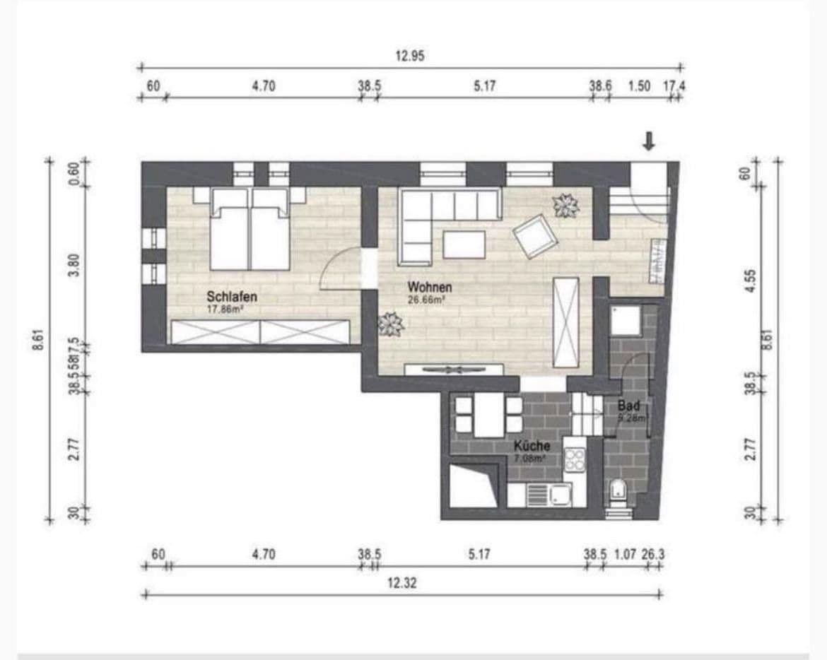 2 bedroom flat to rent, 59 m², Schiersteiner Straße 8, Wiesbaden, Hesse 2 bedroom flat to rent, 59 m², Schiersteiner Straße 8, Wiesbaden, Hesse