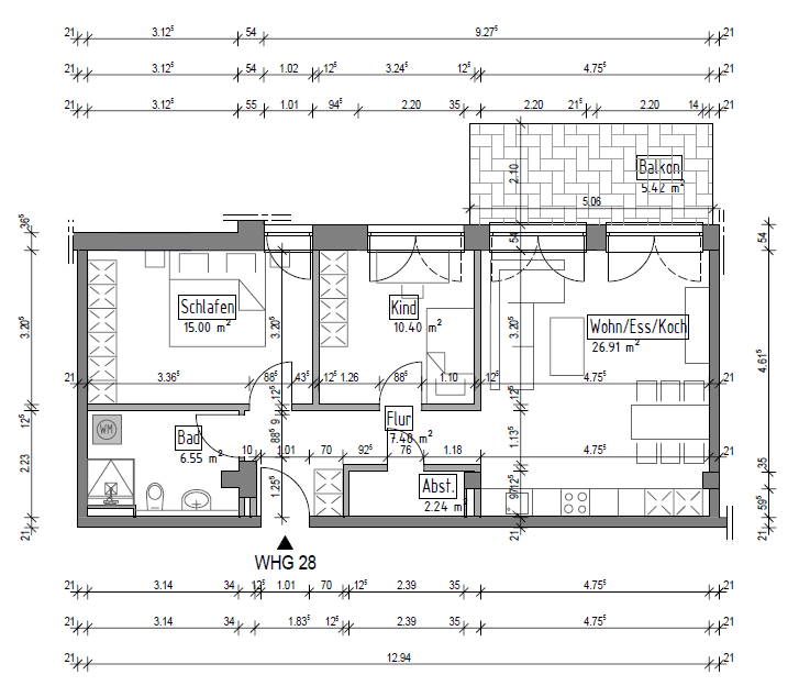 3 bedroom flat to rent, 95 m², Meisterstr. 21, Balingen, Baden-Württemberg 3 bedroom flat to rent, 95 m², Meisterstr. 21, Balingen, Baden-Württemberg