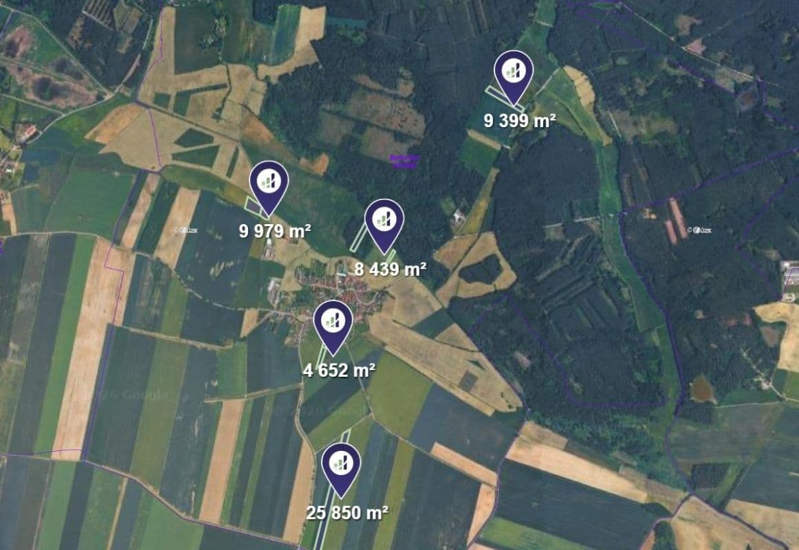 plot for sale, 58,319 m², Borkovice, Jihočeský Region plot for sale, 58,319 m², Borkovice, Jihočeský Region