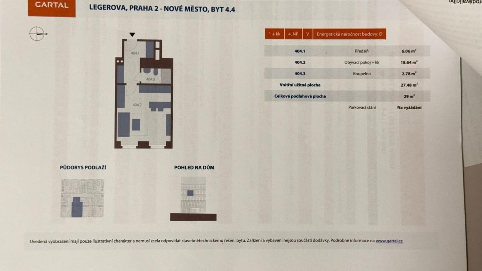 Studio flat for sale, 28 m², Legerova, Prague, Prague Studio flat for sale, 28 m², Legerova, Prague, Prague