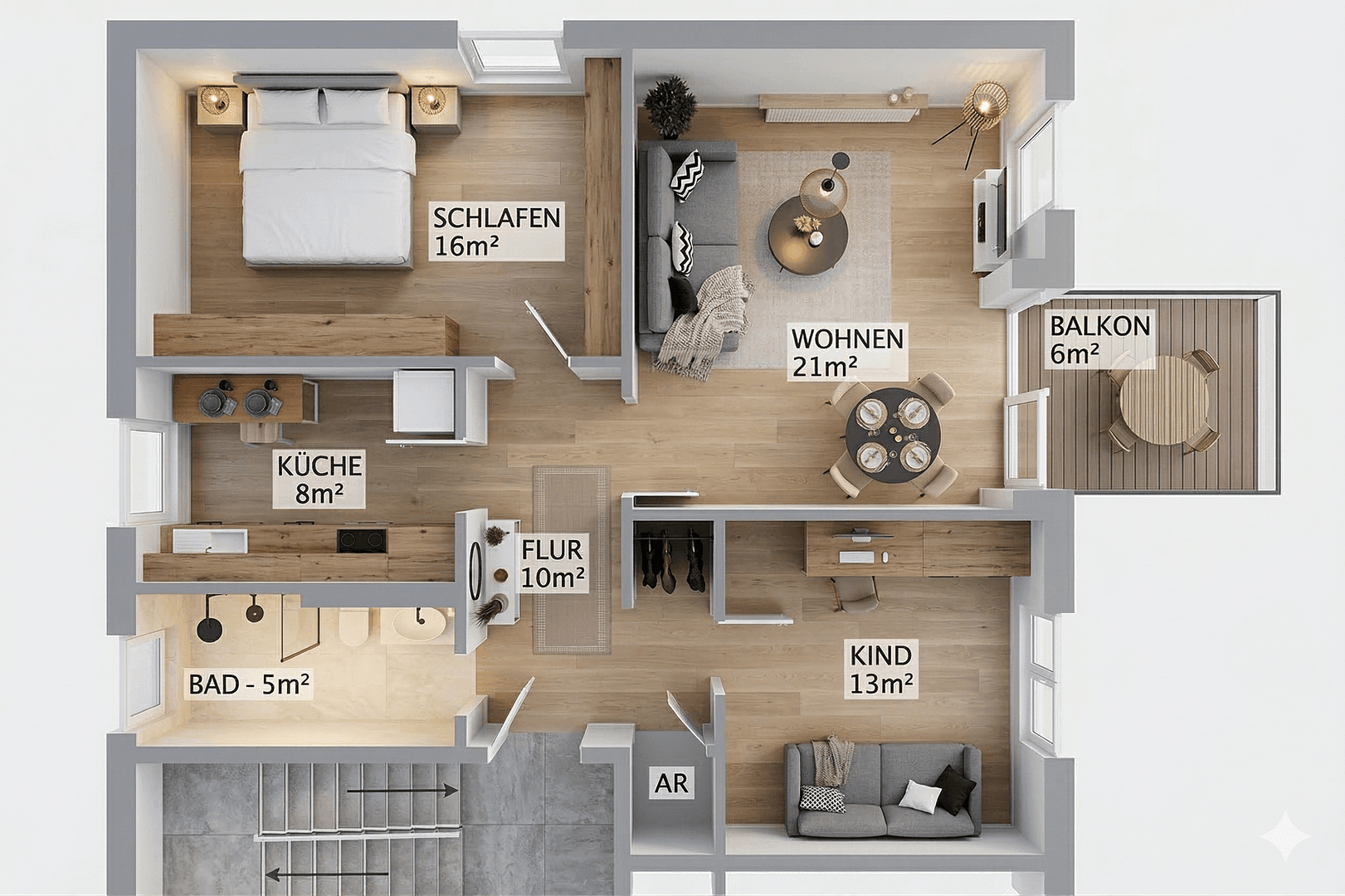 3 bedroom flat for sale, 76 m², Grillparzerplatz 9a, Schwandorf, Bavaria 3 bedroom flat for sale, 76 m², Grillparzerplatz 9a, Schwandorf, Bavaria