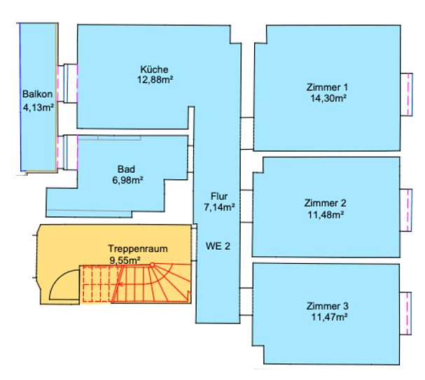 3 bedroom flat to rent, 69 m², Krafftstr. 1, Offenbach, Hesse 3 bedroom flat to rent, 69 m², Krafftstr. 1, Offenbach, Hesse