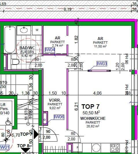 2 bedroom flat to rent, 51 m², Heiligenstädter Straße 395a, Wien, Vienna 2 bedroom flat to rent, 51 m², Heiligenstädter Straße 395a, Wien, Vienna