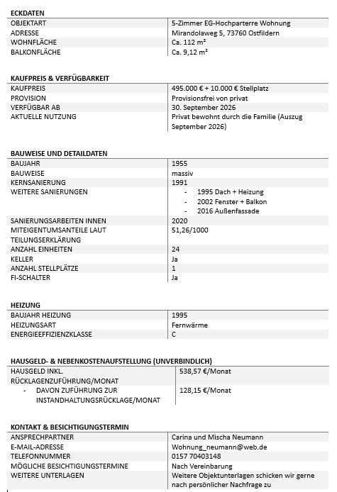 5 bedroom flat for sale, 112 m², Ostfildern, Baden-Württemberg 5 bedroom flat for sale, 112 m², Ostfildern, Baden-Württemberg