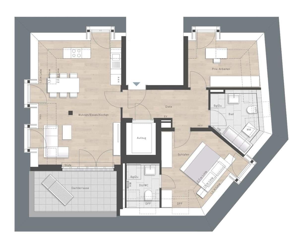 1 bedroom with open-plan kitchen flat to rent, 76 m², Bauweberstraße, München, Bavaria 1 bedroom with open-plan kitchen flat to rent, 76 m², Bauweberstraße, München, Bavaria