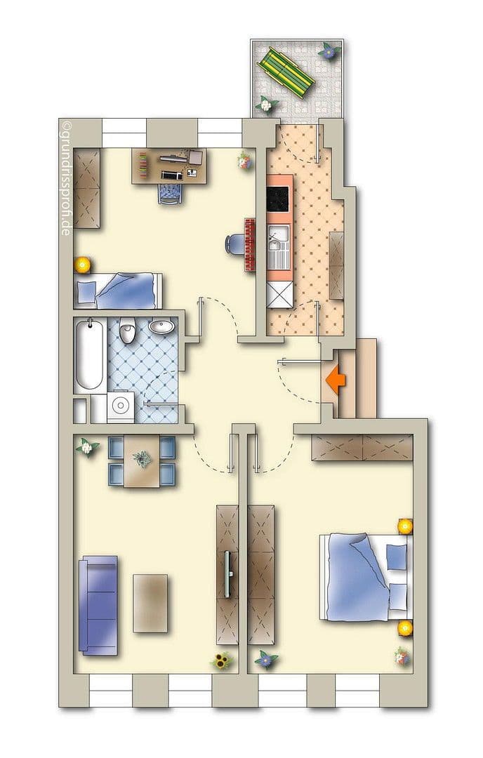 3 bedroom flat to rent, 69 m², Am Meilenstein 5, Leipzig, Saxony 3 bedroom flat to rent, 69 m², Am Meilenstein 5, Leipzig, Saxony