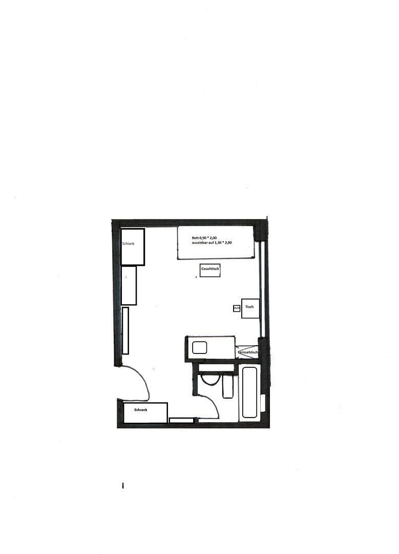 1 bedroom flat to rent, 19 m², Kreuzerweg 33, München, Bavaria 1 bedroom flat to rent, 19 m², Kreuzerweg 33, München, Bavaria