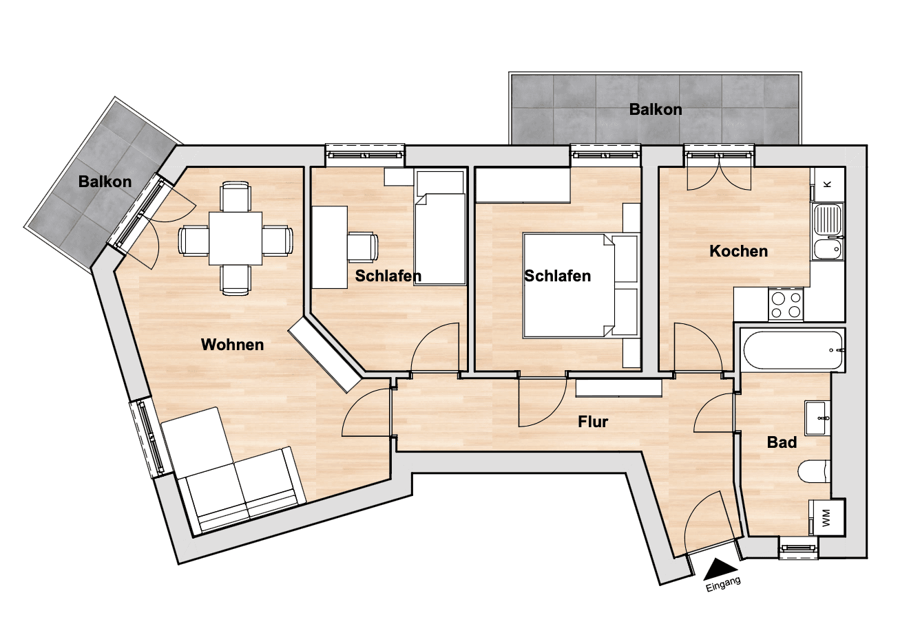 3 bedroom flat to rent, 67 m², Bürgelstraße 2, Magdeburg, Saxony-Anhalt 3 bedroom flat to rent, 67 m², Bürgelstraße 2, Magdeburg, Saxony-Anhalt