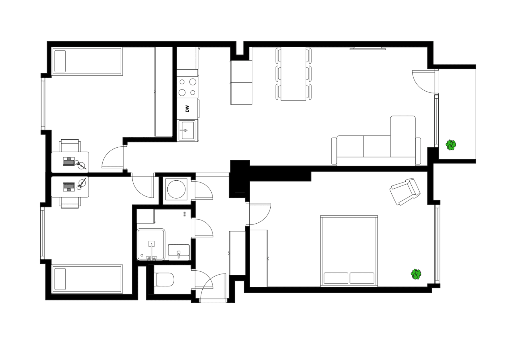 3 bedroom with open-plan kitchen flat for sale, 75 m², Pod Lipami, Prague, Prague 3 bedroom with open-plan kitchen flat for sale, 75 m², Pod Lipami, Prague, Prague