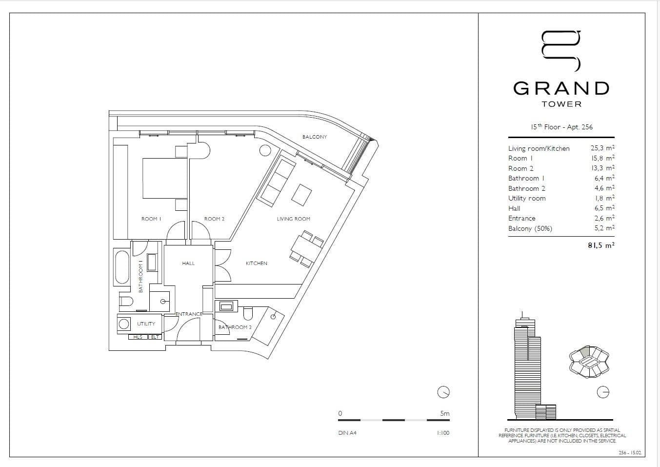 3 bedroom flat to rent, 82 m², Europa-Allee 2, Frankfurt am Main, Hesse 3 bedroom flat to rent, 82 m², Europa-Allee 2, Frankfurt am Main, Hesse