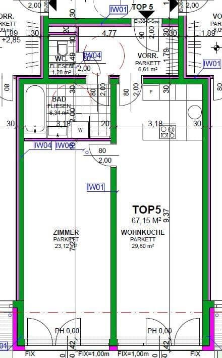 2 bedroom flat to rent, 68 m², Heiligenstädter Straße 395a, Wien, Vienna 2 bedroom flat to rent, 68 m², Heiligenstädter Straße 395a, Wien, Vienna
