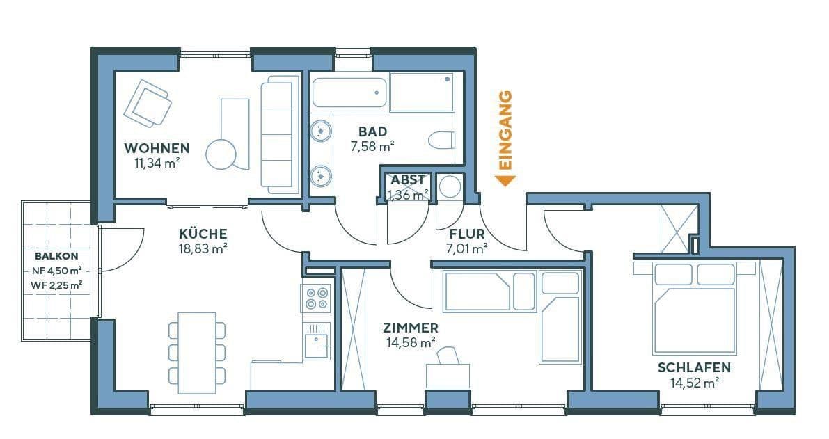 3 bedroom flat for sale, 76 m², Am Ziegelteich 66, Hamburg, Hamburg 3 bedroom flat for sale, 76 m², Am Ziegelteich 66, Hamburg, Hamburg