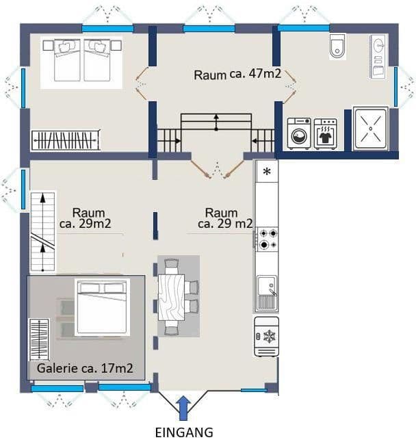 3 bedroom flat to rent, 125 m², Brachttal, Hesse 3 bedroom flat to rent, 125 m², Brachttal, Hesse