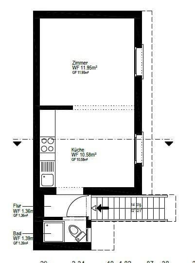 1 bedroom flat to rent, 25 m², Von-Gall-Str. 4, Bochum, North Rhine-Westphalia 1 bedroom flat to rent, 25 m², Von-Gall-Str. 4, Bochum, North Rhine-Westphalia