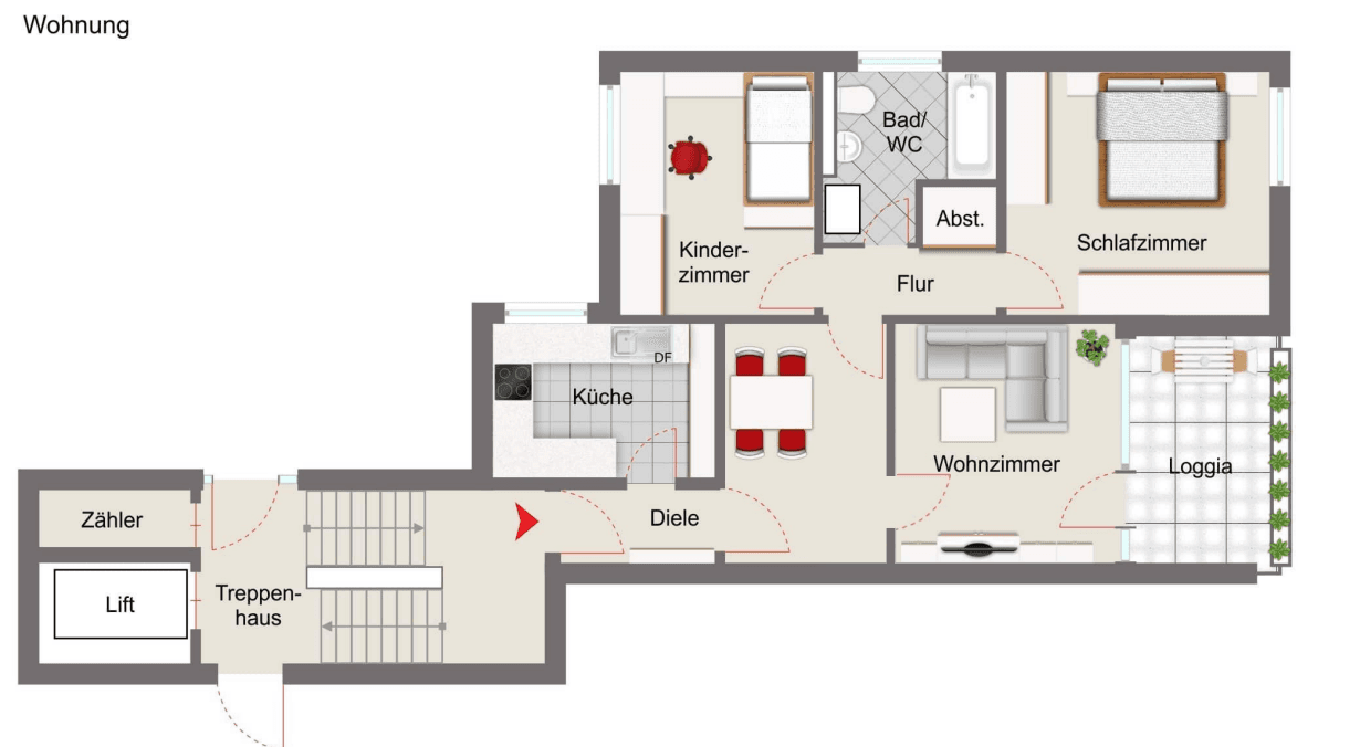2 bedroom with open-plan kitchen flat to rent, 76 m², Schmiedestraße 13, Herford, North Rhine-Westphalia 2 bedroom with open-plan kitchen flat to rent, 76 m², Schmiedestraße 13, Herford, North Rhine-Westphalia